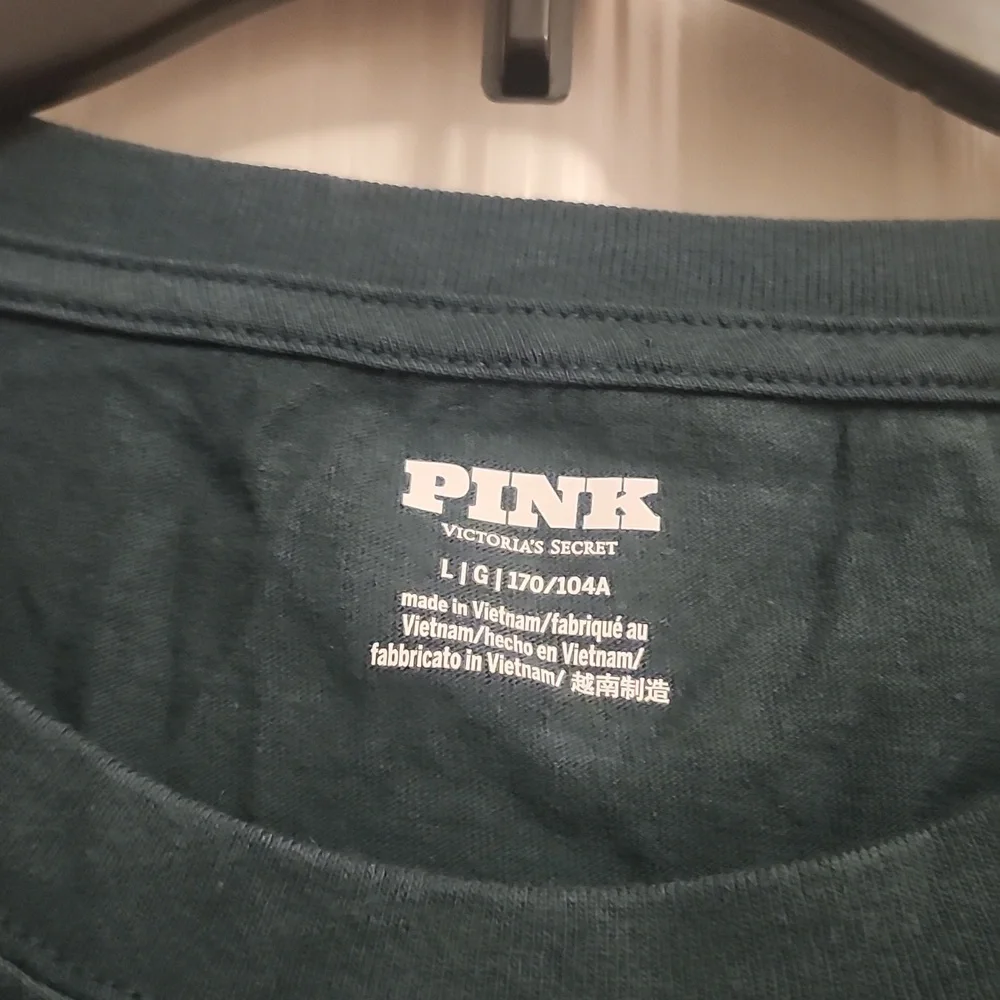 PINK Victoria's Secret Kids Tee - Black with Yellow Print - Picture 2 of 3